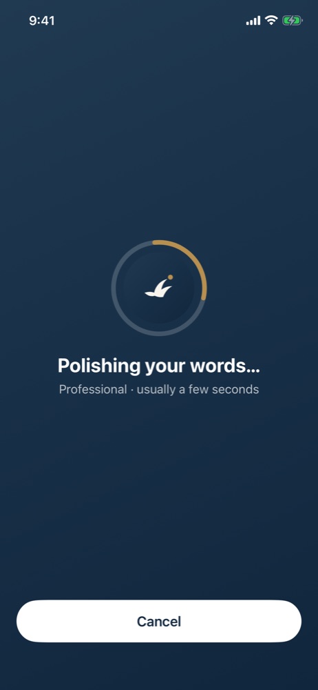 Polishing your words screen